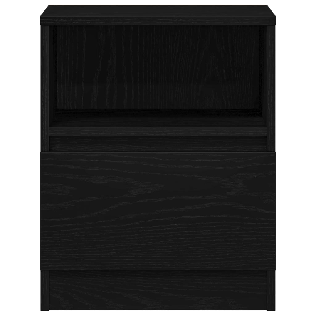 ComÃ² da letto 2 pezzi Nero e Rovere 40x40x50 cm in legno ingegnerizzato