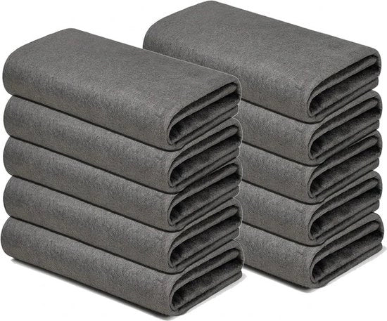 Set di Asciugamani Microfibra Riscaldabili - 10 Pezzi - Asciugamani Magici - 20 x 25 cm - Nero