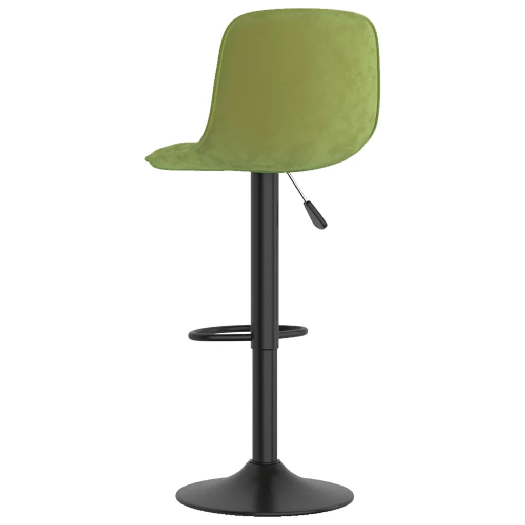 Sgabelli da Bar 2 pz Verde Chiaro in Velluto 333993