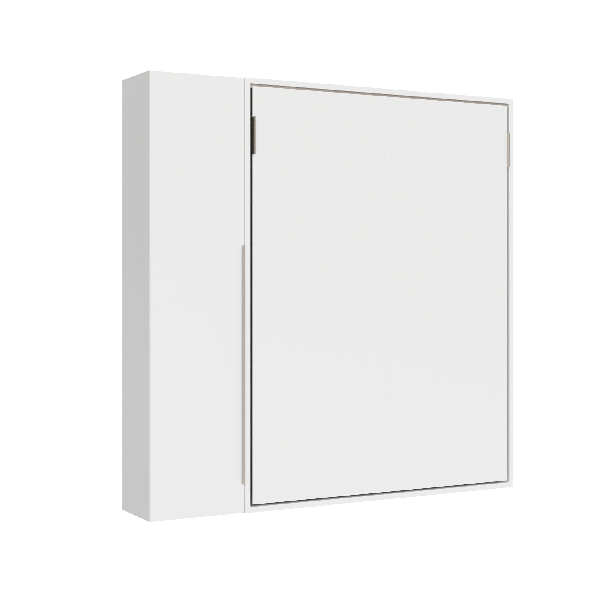 Letto Matrimoniale Francese A Scomparsa 140 Versia Con Armadio 1 Anta Sx Bianco