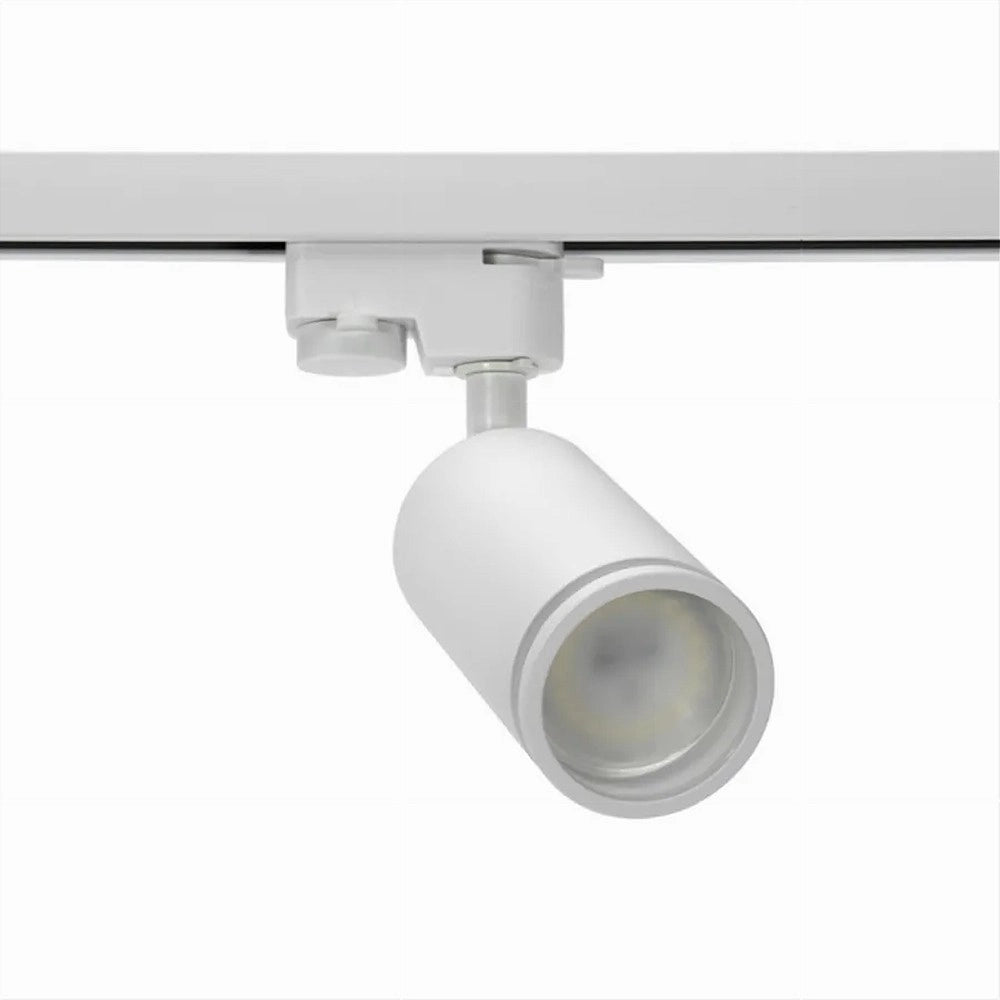 Trade Shop - Lampada Portafaretto Cilindrico Per Binario Monofase Orientabile Attacco Gu10 194c -