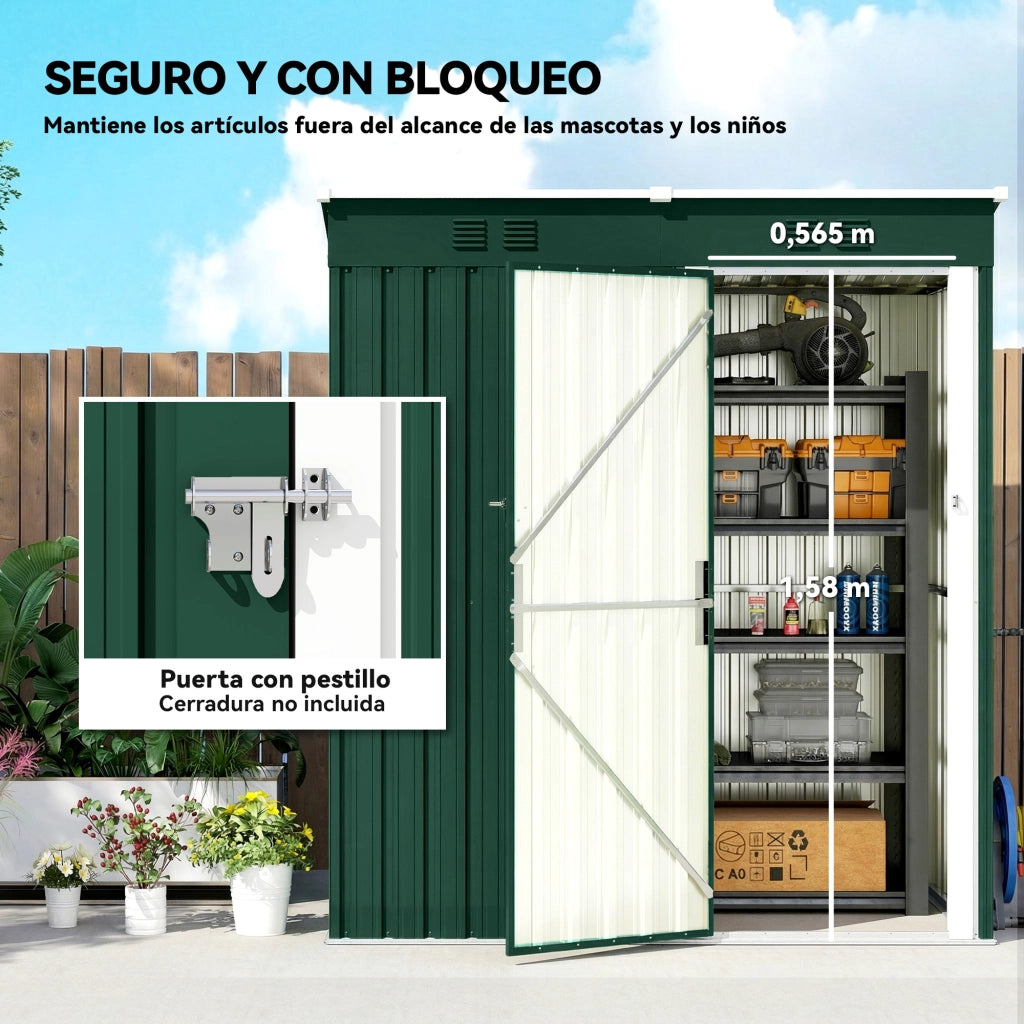 Casetta da Giardino Esterno ¨C zephmum ¨C Verde 163x90x179 cm