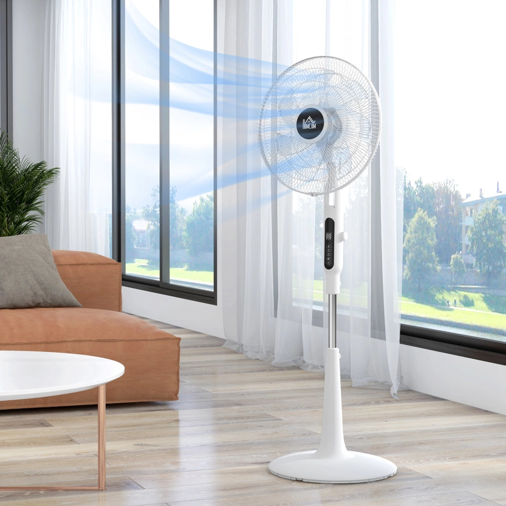 Ventilatore a piantana ¨C zephmum ¨C ? 42 cm 40W 3 velocit¨¤ oscillante bianco