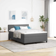 Letto a Sorgente LED Grigio chiaro e bianco 140 x 190 cm 3337599