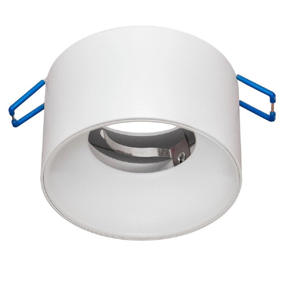 Trade Shop - Portafaretto Tondo Incasso 70mm Luce Soffitto Cartongesso Lampade Led Gu10 Gu5.3 - Bianco