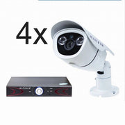 Trade Shop - Telecamere 4 Canali Videosorveglianza Smartphone App Gratis Full Hd Maxtech Poe-c001 -