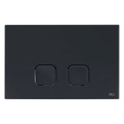 Placca cassetta wc Oli serie Plain in abs nero opaco con finitura soft touch