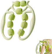 Massaggiatore per spalle con impugnatura ergonomica - Strumento per punti di attivazione - 3D sistema di pressione a perle - Impugnatura antiscivolo - Massaggiatore per spalle con ruota di pressione