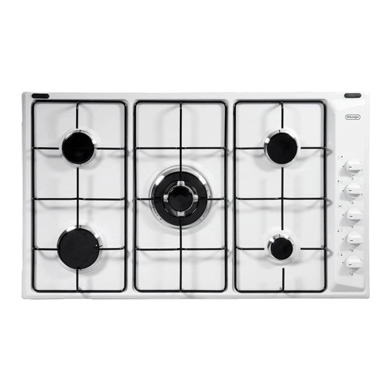 DE LONGHI BL59DD PIANO COTTURA DA INCASSO 90CM 5 FUOCHI A GAS COLORE BIANCO