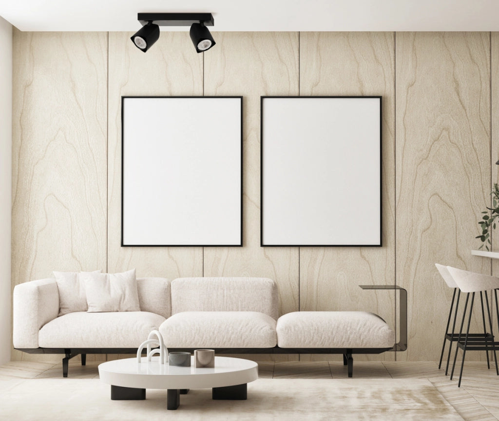 Faretto soffitto moderno doppio nero orientabile 2xGU10 Italux