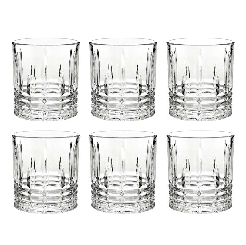 SET 6 BICCHIERI OLD STYLE IN VETRO PER APERITIVO, COCKTAIL 300 ML 8X9H CM