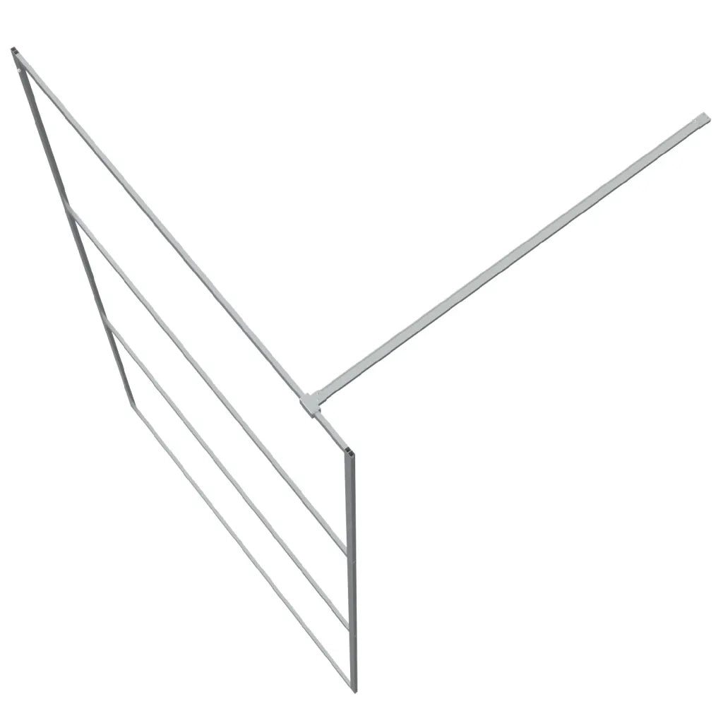 Parete Doccia Walk in Argento 115x195 cm Vetro Trasparente ESG 152118