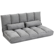 Divano 2 Posti con Schienale Reclinabile ¨C zephmum ¨C Grigio Chiaro 130x73x60 cm