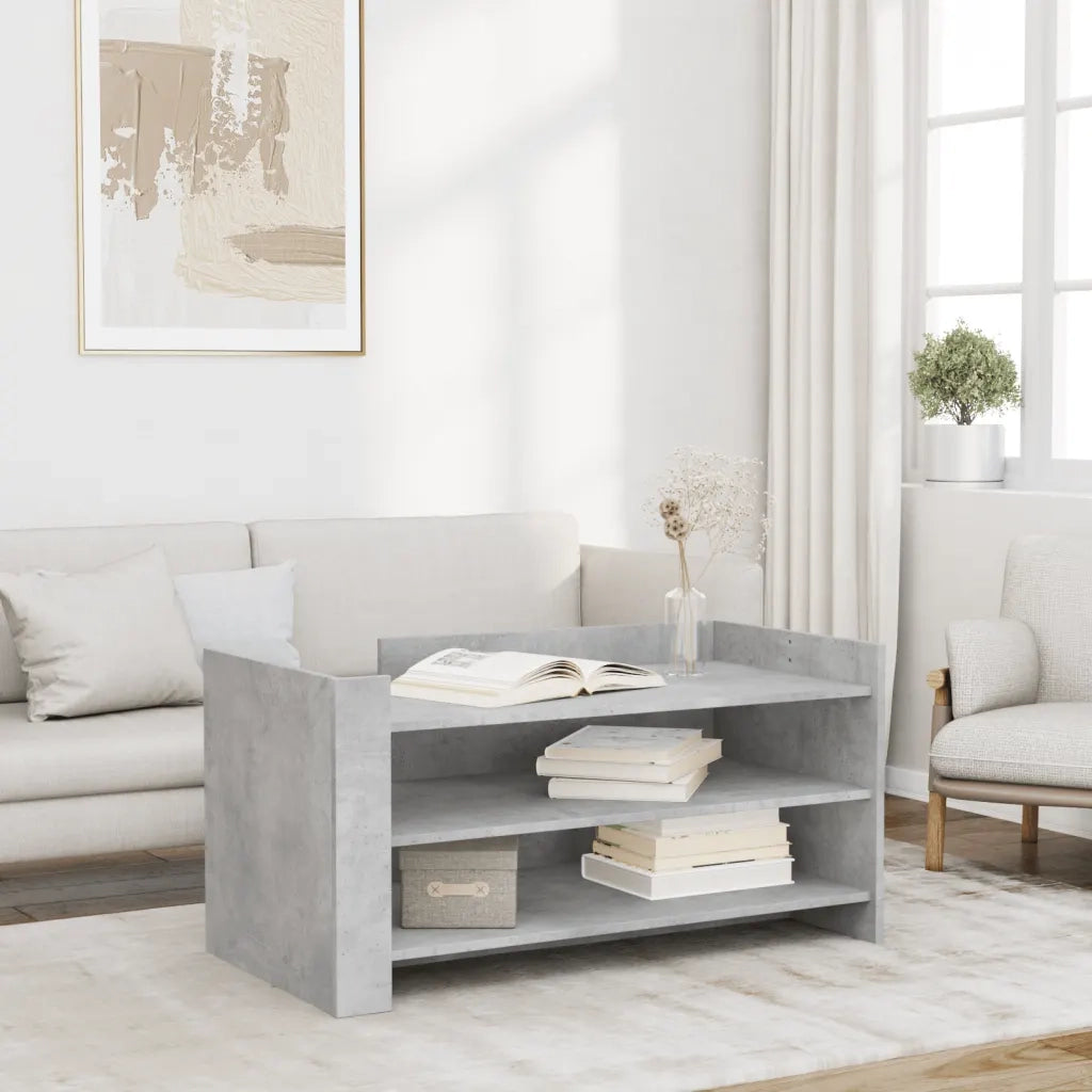 Tavolino salotto | Tavolino da caff¨¨ | Tavolino da Soggiorno Grigio Cemento 100x50x50 cm Legno Multistrato