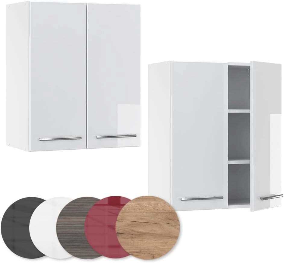 Pensile da cucina Fame-Line, Bianco lucido, 60 cm, per la combinazione con altri moduli della serie Fame-Line