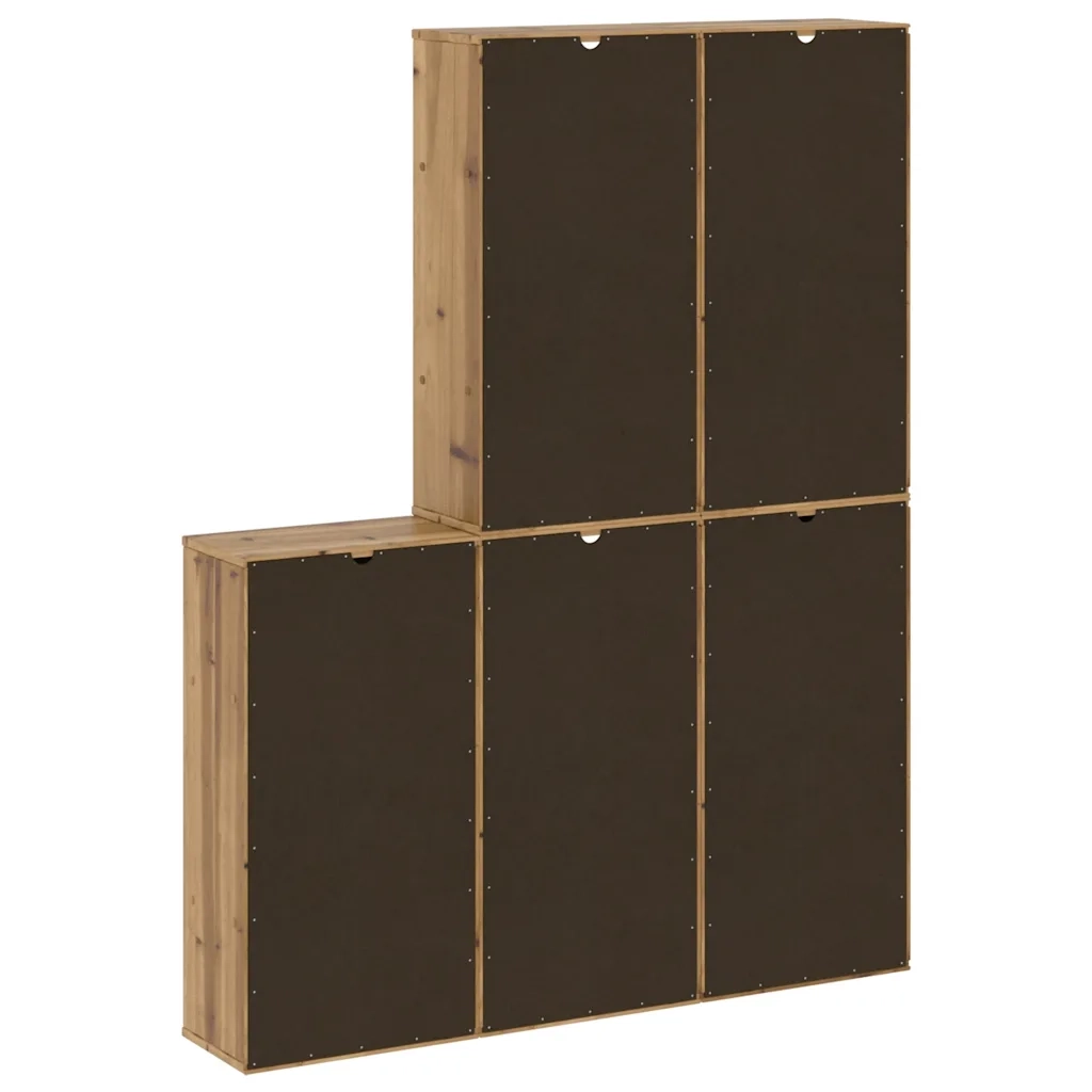 Armadietti Laterali 5 pz ODDA 40x24x79 cm Legno Massello Pino 3365356