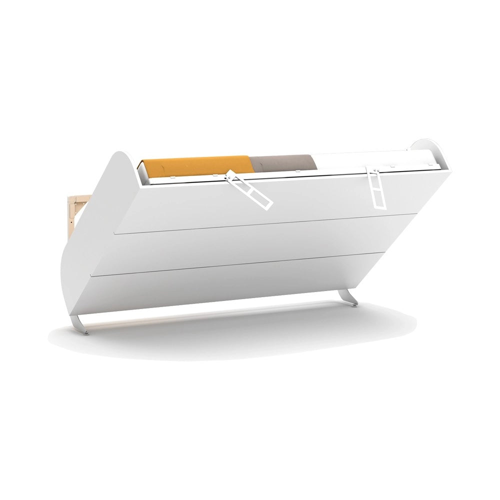 Letto matrimoniale a scomparsa salvaspazio Simple bianco 214x38x148H