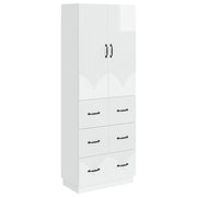Set di armadi 2 pcs Bianco Lucido 66 x 34,5 x 87 cm