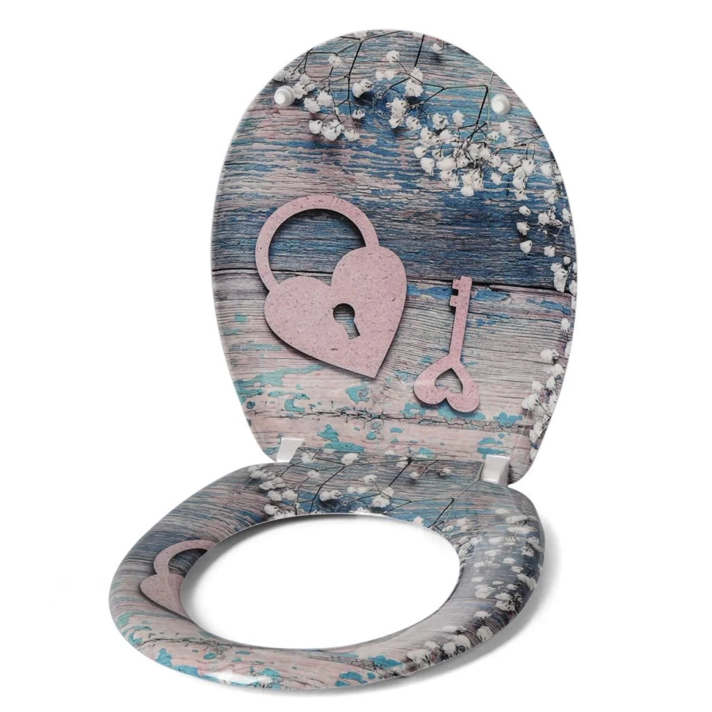 Sedile WC con abbassamento automatico chiave a forma di cuore 19_0000733