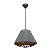 Lampada a sospensione moderna con paralume in tessuto antracite Ayda ASZ1560