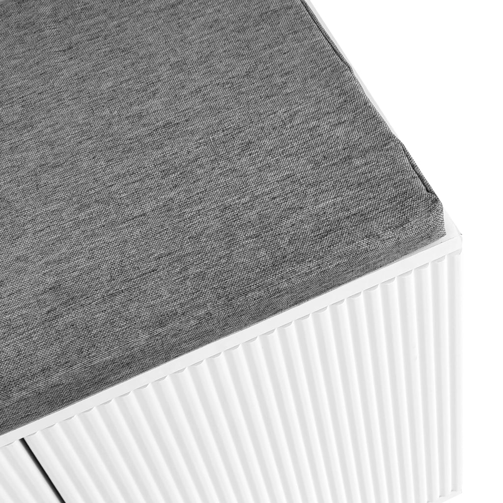 Set Ingresso con Panca, Cuscino e Appendiabiti con Ganci ¨C MINIMAL ¨C Bianco