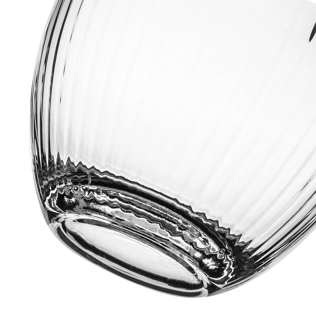 Set di 8 bicchieri da 580 ml per succhi di frutta, modello KADAX, con scanalatura, di grandi dimensioni.