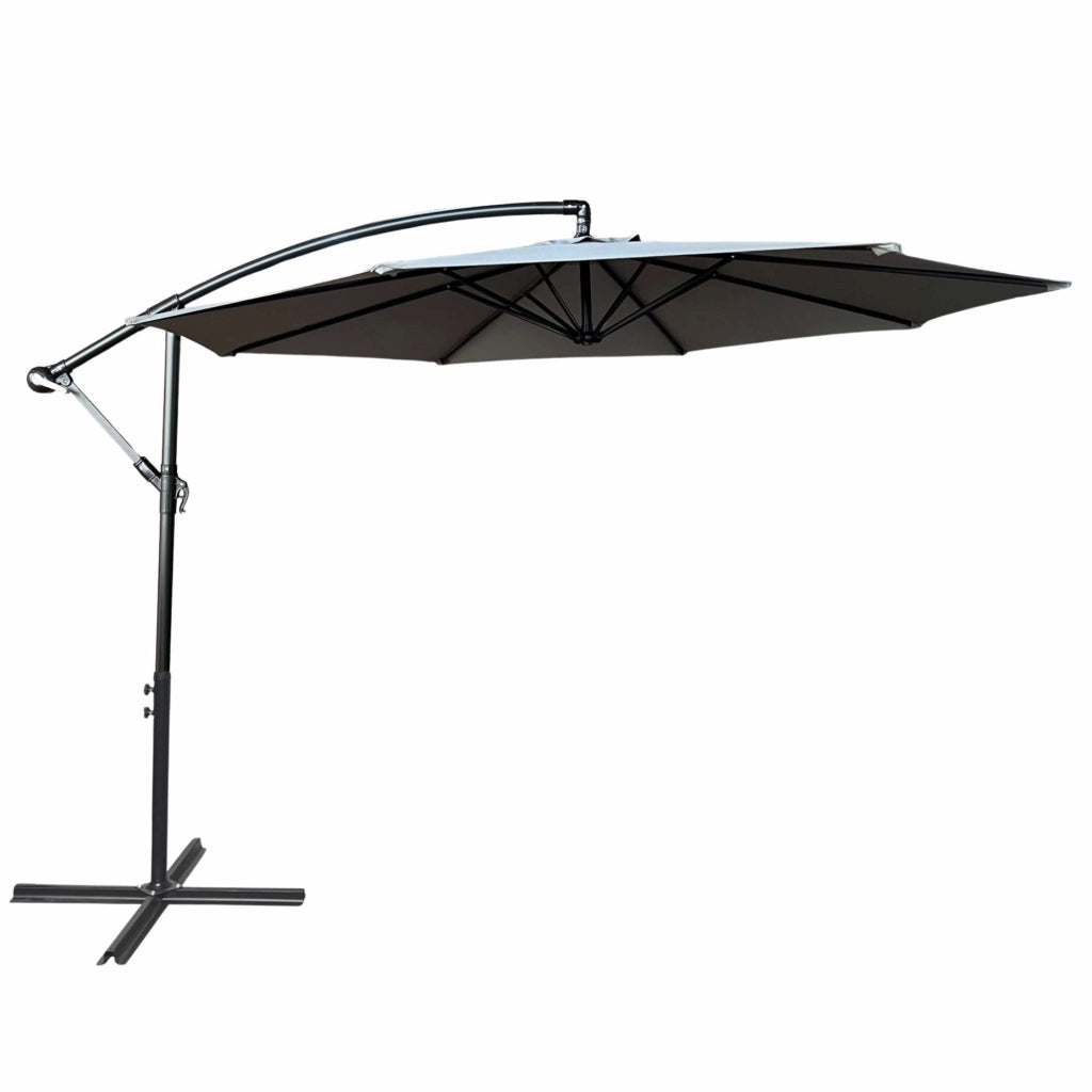Ombrellone da giardino ASTER con protezione UV in colore grigio chiaro peso 12,1 kg dimensioni 300x300x45 cm
