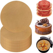 100 Fogli di Carta da Cucina Ronda 20 cm - Impermeabile - Resistente al Calore - Non Appannisce Carta da Cucina - Non Aderente per Forno a Pizza, Grill, Air Fryer, Casserole