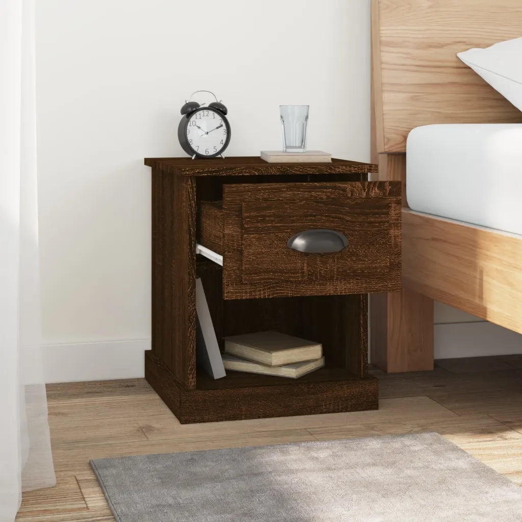 Comodino Rovere Marrone 39x39x47,5 cm in Legno Multistratocod mxl 87835