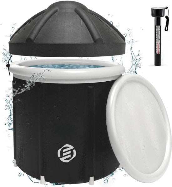 Bagno di ghiaccio portatile - Adatto alla tecnica Wim Hof - Contenitore da bagno - Bacinella da bagno - Bacinella esterna - Bacinella portatile - Bacinella da trasporto - Tecnica del bagno di ghiaccio