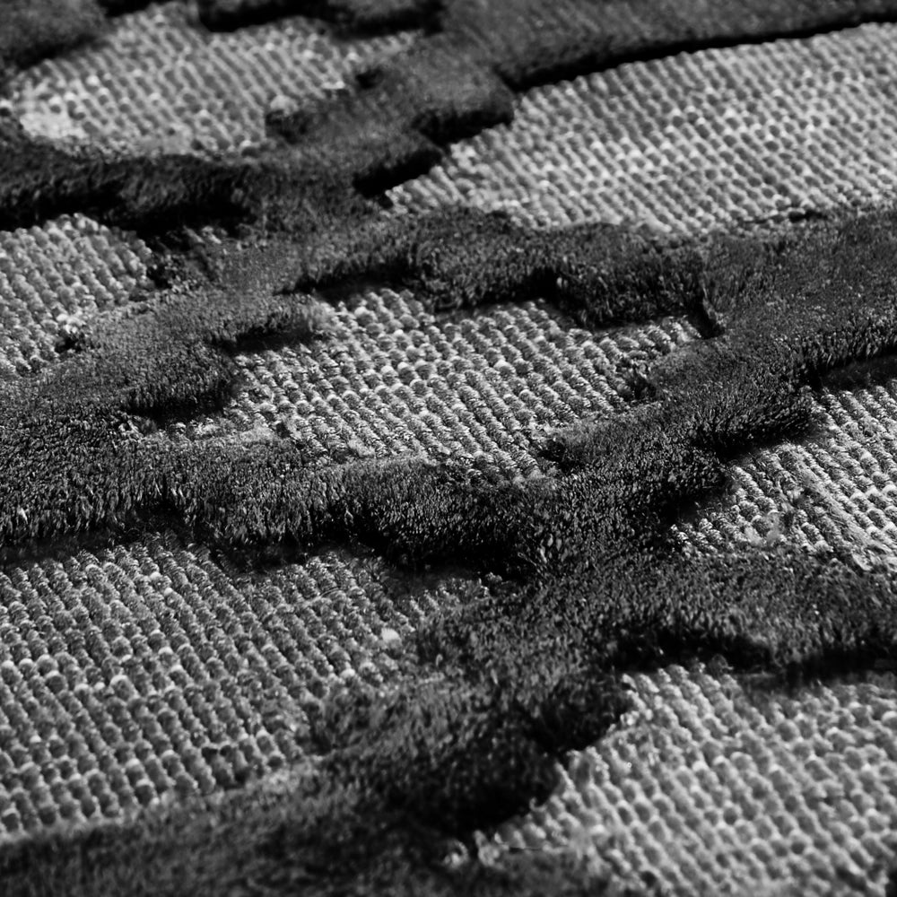 Tappeto Grigio Viscosa 140 x 200 cm Motivo Geometrico Tessuto a Mano Flatweave