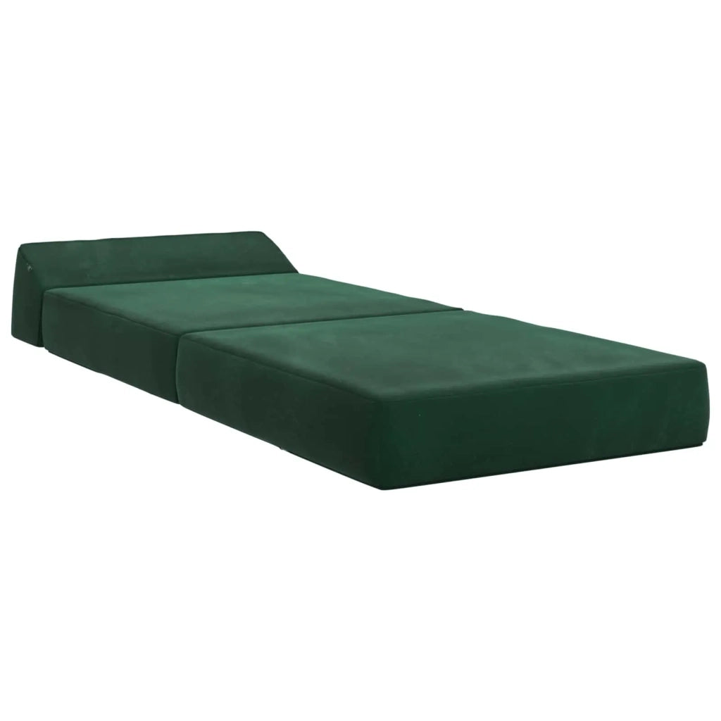 Divano Letto Pieghevole Verde Scuro 60 x 70 x 41 cm Tessuto