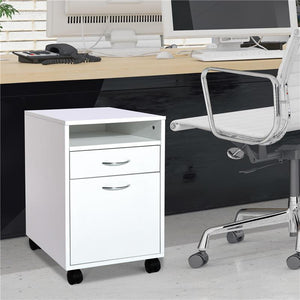 CASSETTIERA PORTADOCUMENTI DA UFFICIO IN LEGNO CON 2 SCOMPARTI 40X35X60 CM