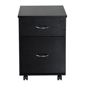 CASSETTIERA A ROTELLE DA UFFICIO SALVASPAZIO IN LEGNO 41 X 39 X 58 CM NERO