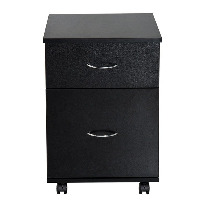 CASSETTIERA A ROTELLE DA UFFICIO SALVASPAZIO IN LEGNO 41 X 39 X 58 CM NERO