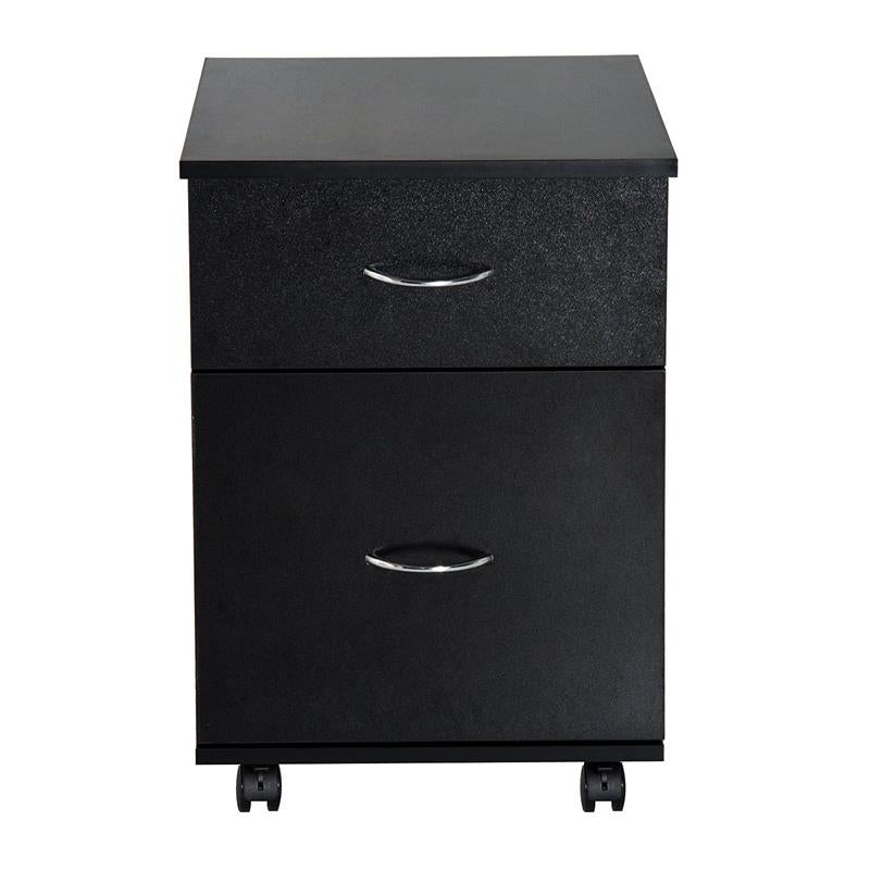 CASSETTIERA A ROTELLE DA UFFICIO SALVASPAZIO IN LEGNO 41 X 39 X 58 CM NERO