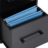 CASSETTIERA PORTADOCUMENTI DA UFFICIO CON 3 CASSETTI 5 RUOTE NERO 39.2X40X65.4CM