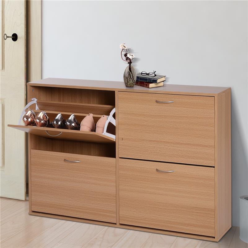 SCARPIERA SALVASPAZIO CAPACITÀ 24 INGRESSO E CAMERA DA LETTO LEGNO 120X24X81 CM