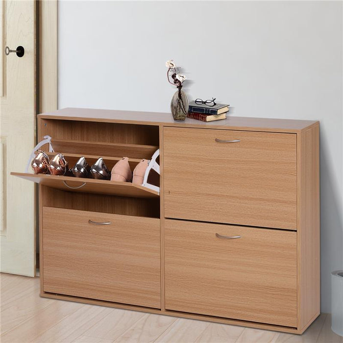 SCARPIERA SALVASPAZIO CAPACITÀ 24 INGRESSO E CAMERA DA LETTO LEGNO 120X24X81 CM