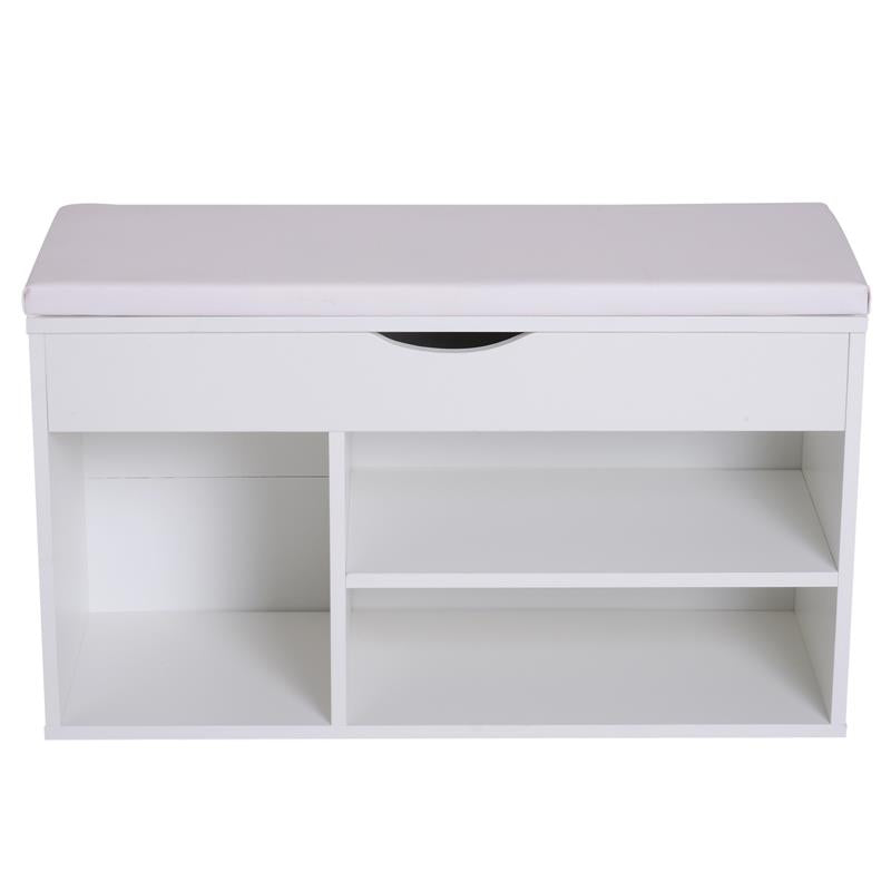 SCARPIERA A PANCA RIBALTABILE DA INGRESSO 80 X 30 X 47 CM BIANCO