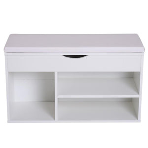SCARPIERA A PANCA RIBALTABILE DA INGRESSO 80 X 30 X 47 CM BIANCO