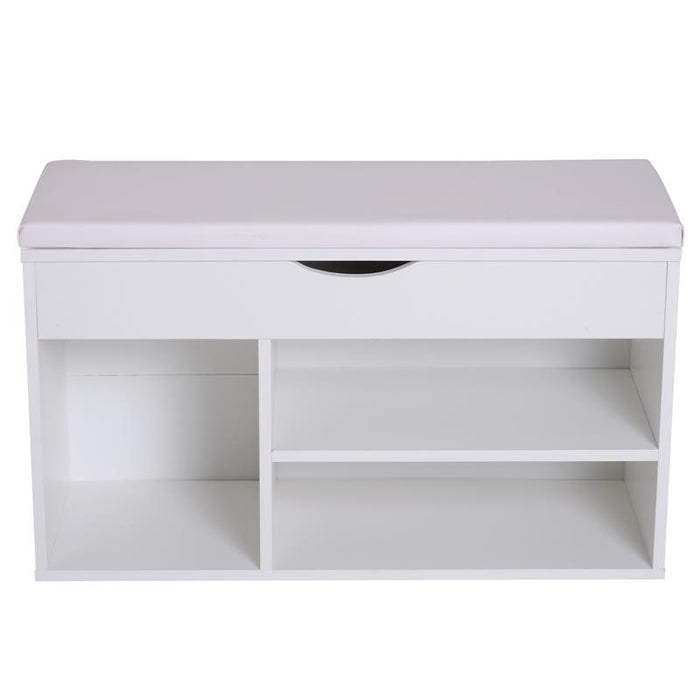 SCARPIERA A PANCA RIBALTABILE DA INGRESSO 80 X 30 X 47 CM BIANCO