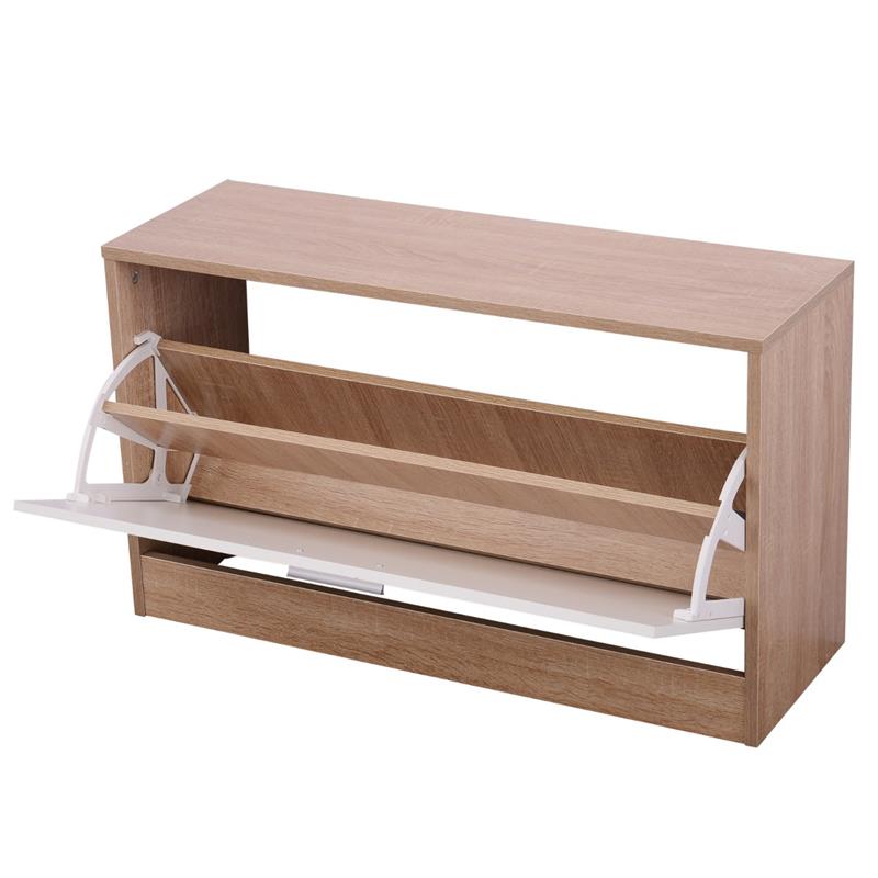 SET 3 PEZZI SCARPIERA APPENDIABITI SPECCHIO DA INGRESSO IN LEGNO 80X27 X46.5 CM