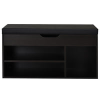 MOBILE SCARPIERA SALVASPAZIO CON PANCA CONTENITORE E VANI APERTI