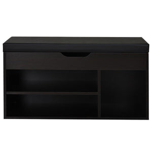 MOBILE SCARPIERA SALVASPAZIO CON PANCA CONTENITORE E VANI APERTI