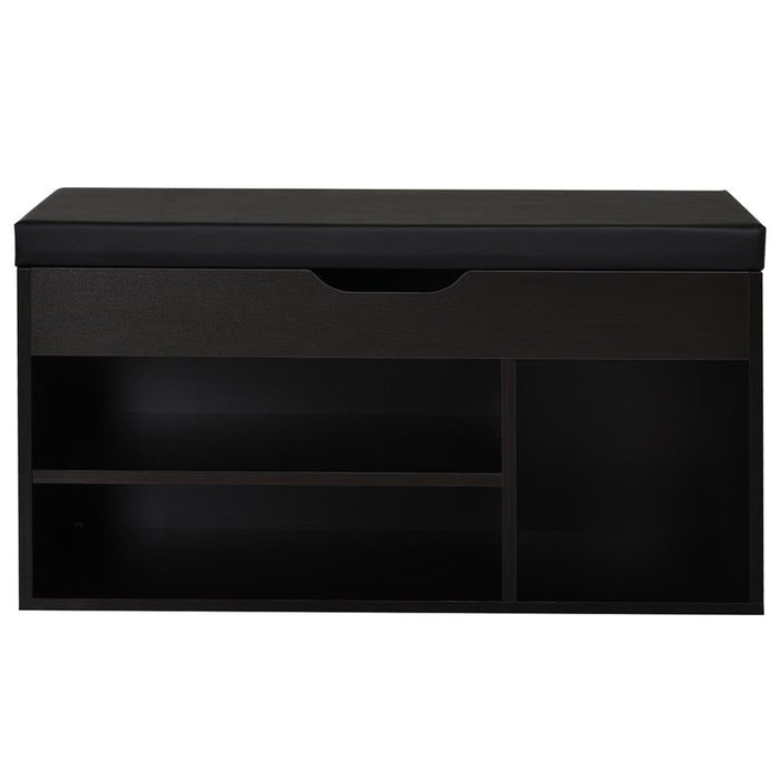 MOBILE SCARPIERA SALVASPAZIO CON PANCA CONTENITORE E VANI APERTI