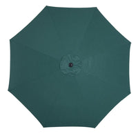 OMBRELLONE DA GIARDINO CON MANOVELLA E TESTA INCLINABILE 300 X 245 CM VERDE