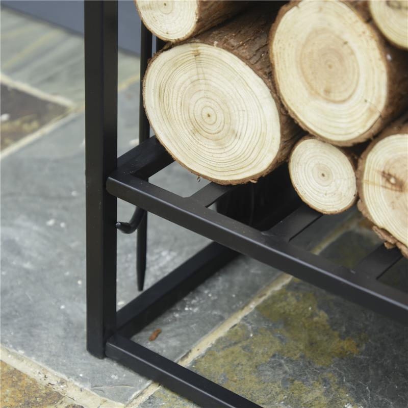 PORTALEGNA IN ACCIAIO NERO PER INTERNI ED ESTERNI CON 4 ATTREZZI INCLUSI