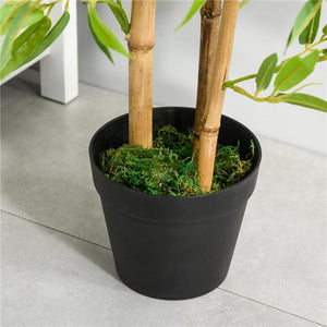 BAMBÙ IN VASO ARTIFICIALE PER INTERNO ED ESTERNO ALTA 120 CM VERDE