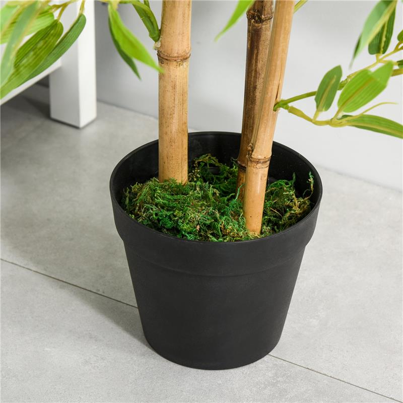 BAMBÙ IN VASO ARTIFICIALE PER INTERNO ED ESTERNO ALTA 120 CM VERDE